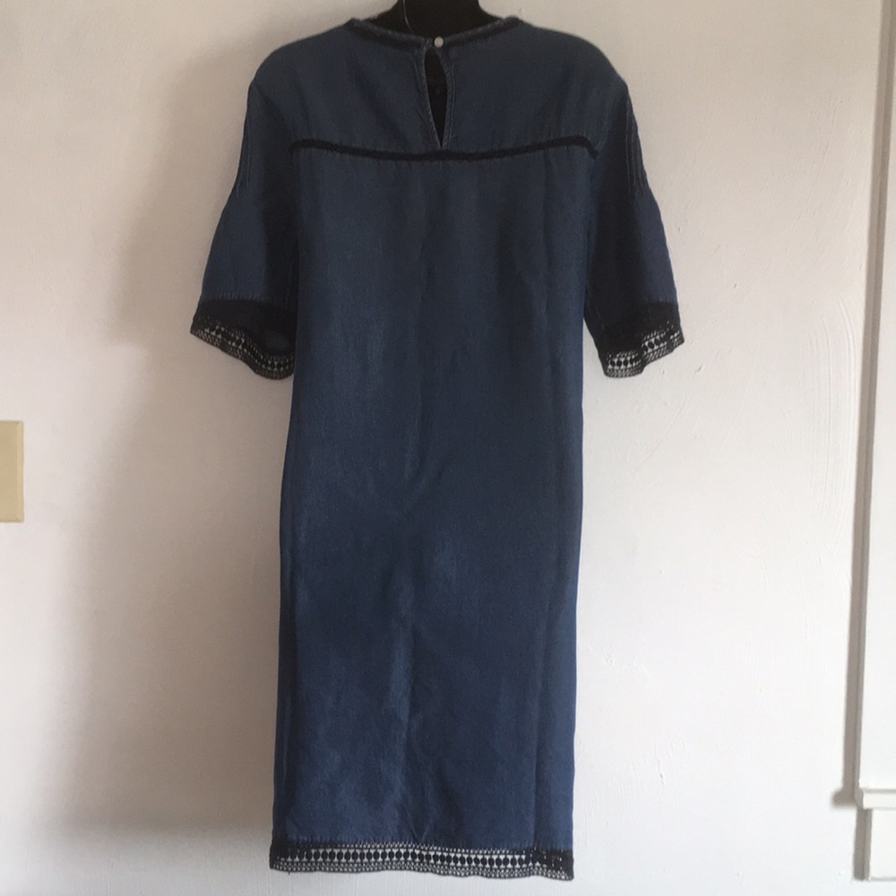 NANETTE LEPORE embroidered Tencel Chambray Dress - Picture 5 of 8
